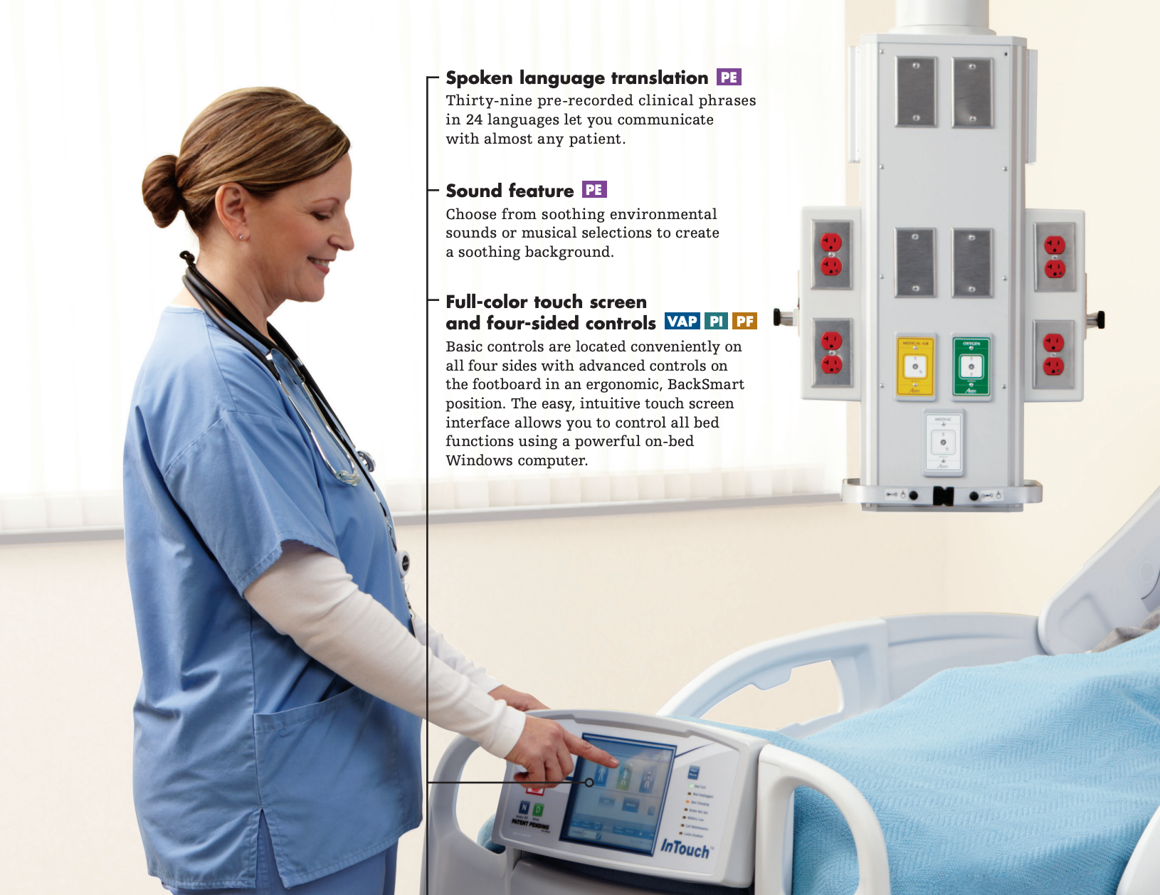 Stryker InTouch Critical Care ICU FL27 2131 Hospital Bed (Certified Refurbished)