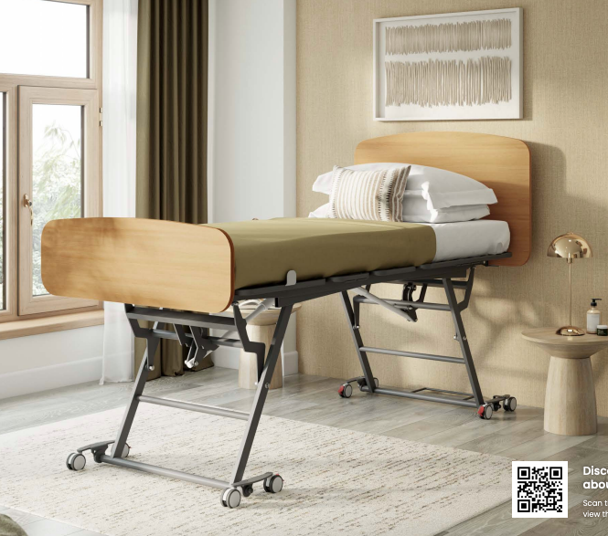 Accora Contesa Floor Bed - Low-Height Electric Care Bed with Furniture-Style Design