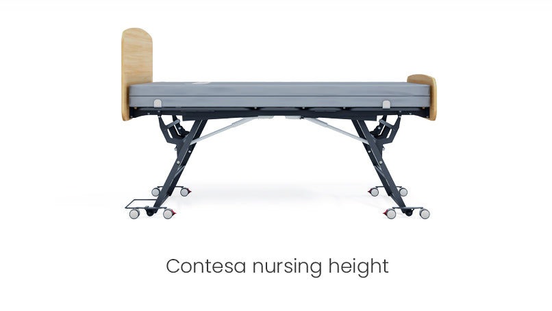 Accora Contesa Floor Bed - Low-Height Electric Care Bed with Furniture-Style Design