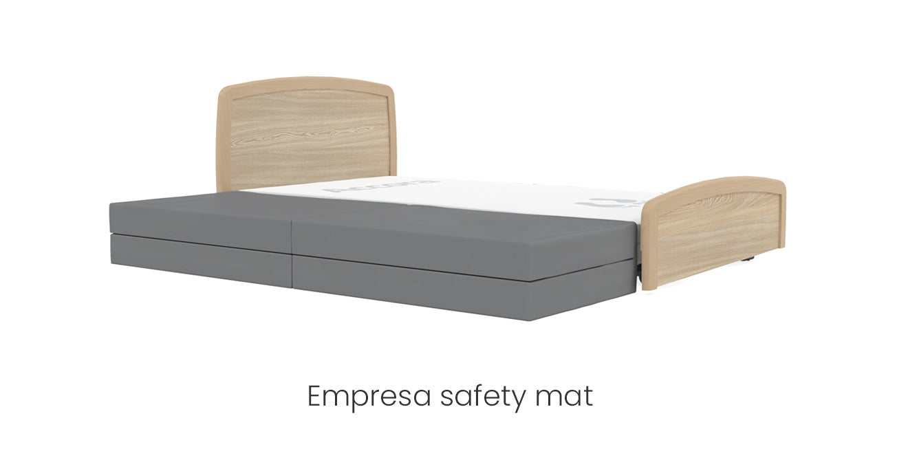 Accora Empresa Floor Bed - Ultra-Low Adjustable Hospital Bed for Home & Long-Term Care