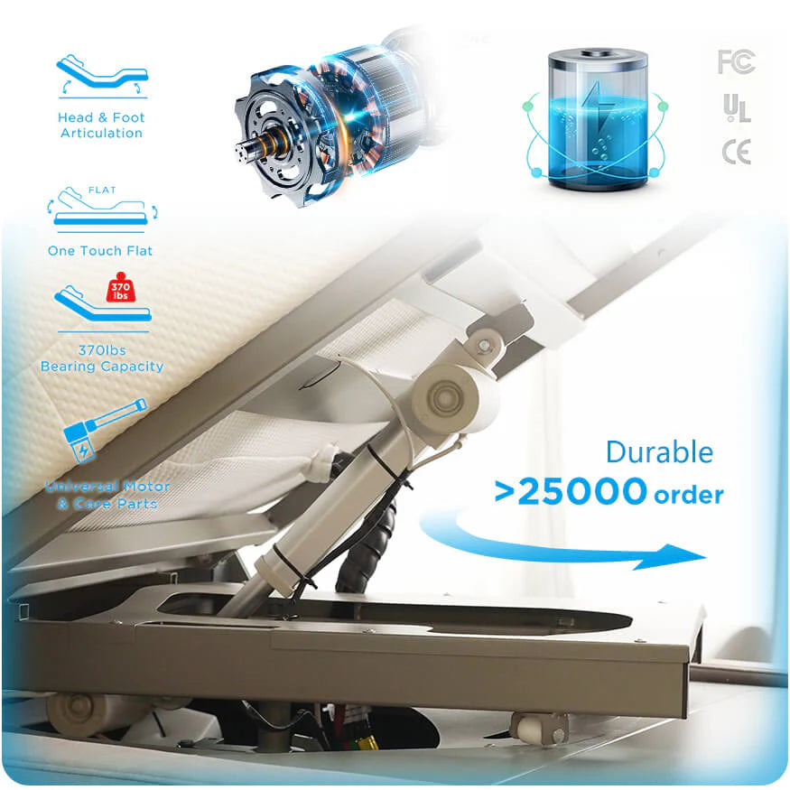 StarSleep Orin Smart Rotating Bed with Mattress for Seniors & Home Care