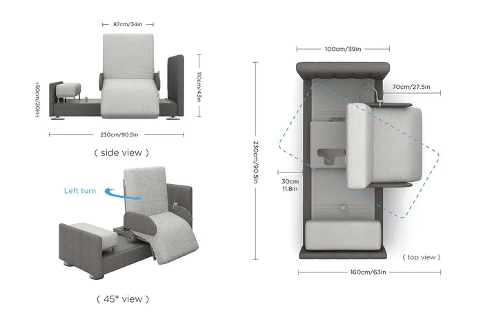 StarSleep Orin Smart Rotating Bed with Mattress for Seniors & Home Care