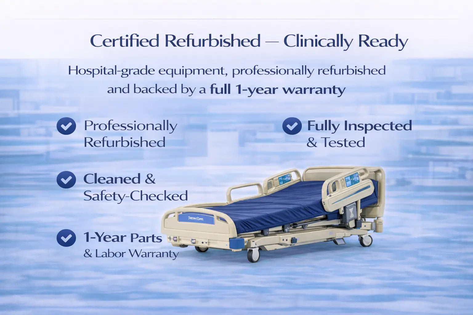 Stryker Go Bed II MedSurg FL28 Hospital Bed (Certified Refurbished)